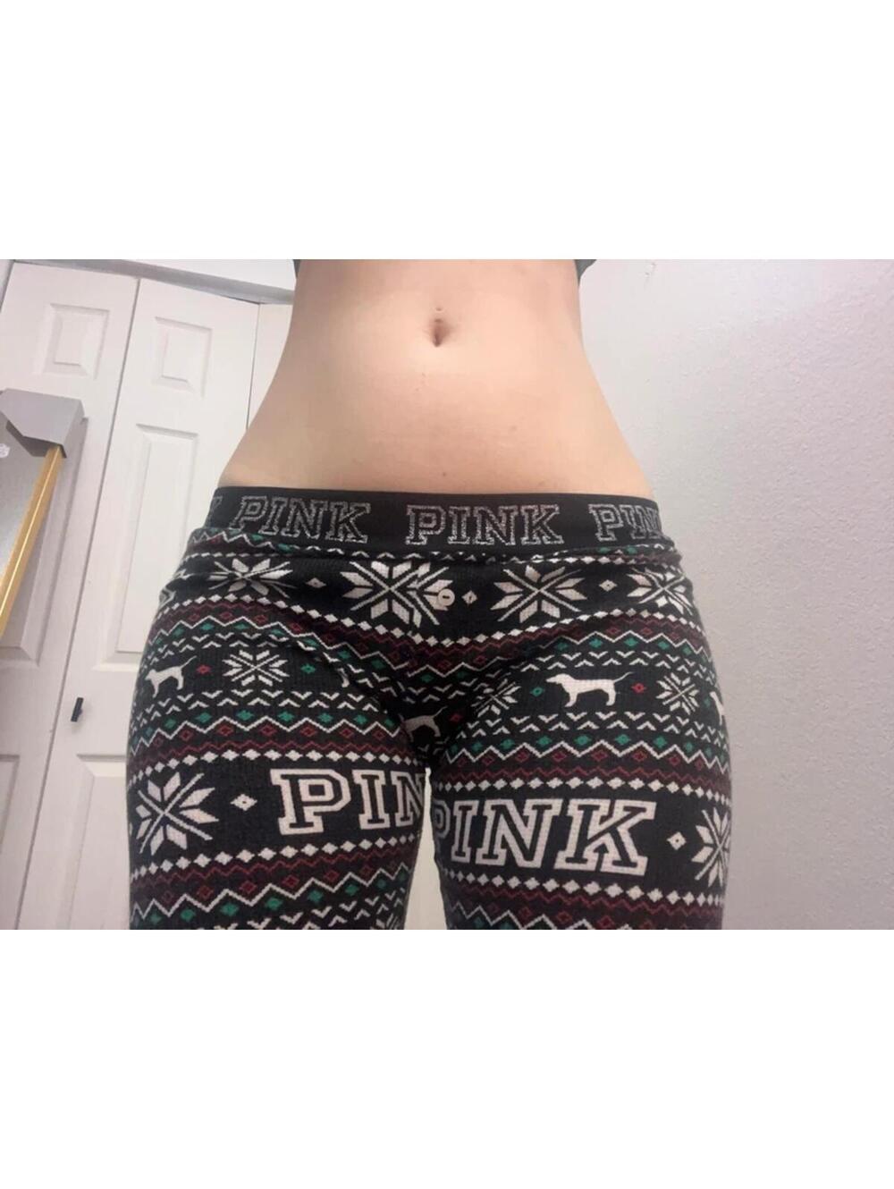 Y2K low rise victorias secret pink leggings grunge emo